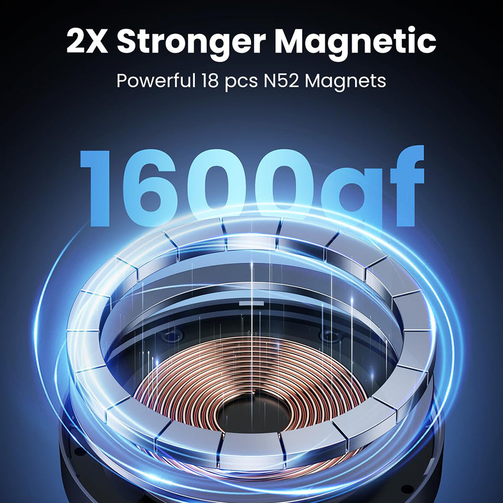 UGREEN W708 Vezeték nélküli Autós Töltő, 15W, 1.67A, Fekete