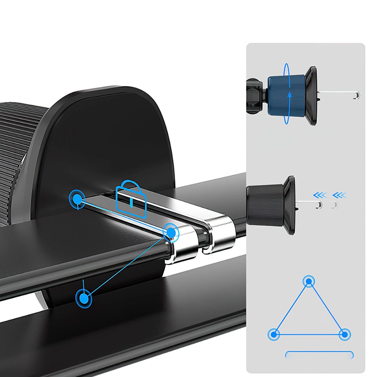 WZK WCT5-Q6S2Y vezeték nélküli autós töltő, 15W, 1.67A, Fekete