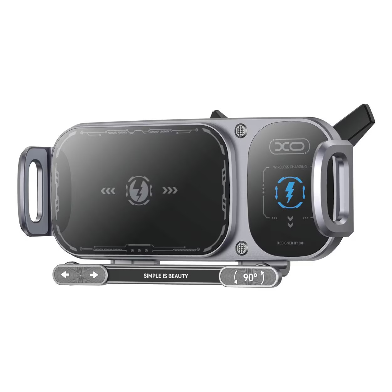 XO Design WX041 Vezeték Nélküli Autós Töltő, 15W, 1.67A, Fekete