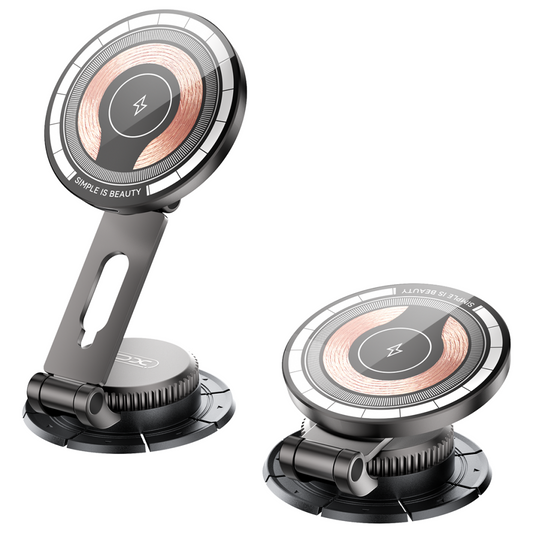 XO Design CX036 vezeték nélküli autós töltő, 15W, 1.67A, Fekete