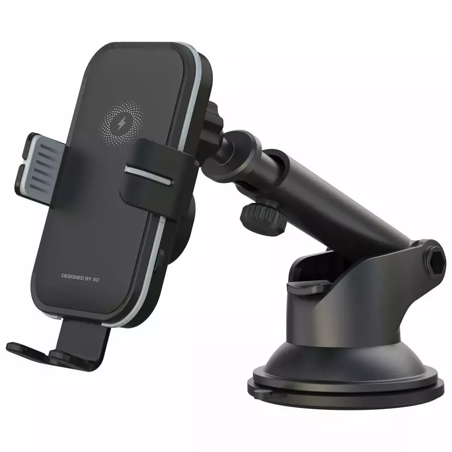 XO Design WX027 vezeték nélküli autós töltő, 15W, 1.67A, Fekete