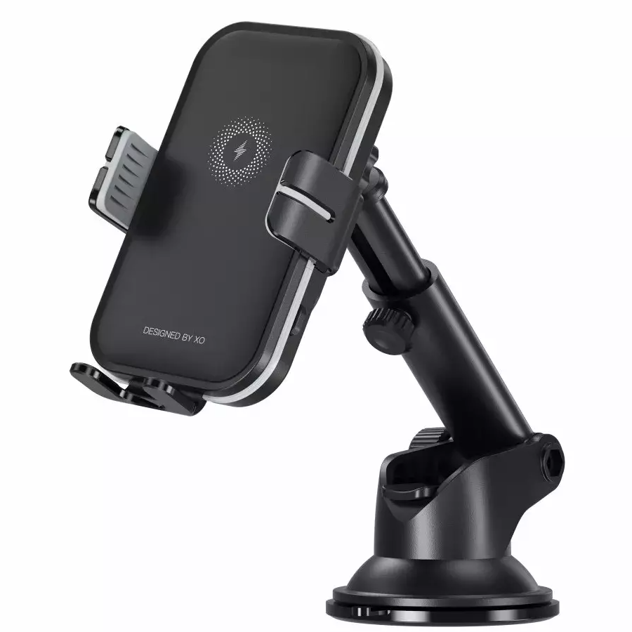 XO Design WX027 vezeték nélküli autós töltő, 15W, 1.67A, Fekete