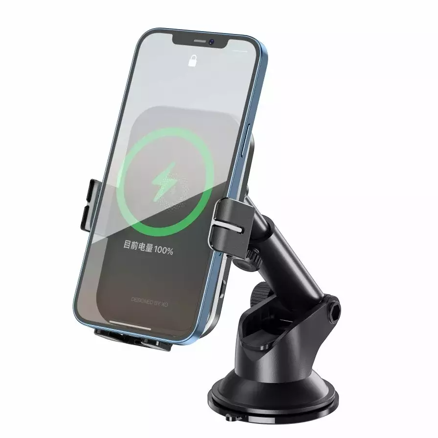 XO Design WX027 vezeték nélküli autós töltő, 15W, 1.67A, Fekete