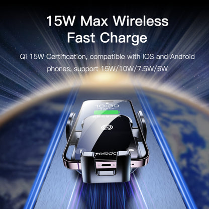 Autós Vezeték Nélküli Töltő Yesido C197, 15W, 1.67A, Fekete