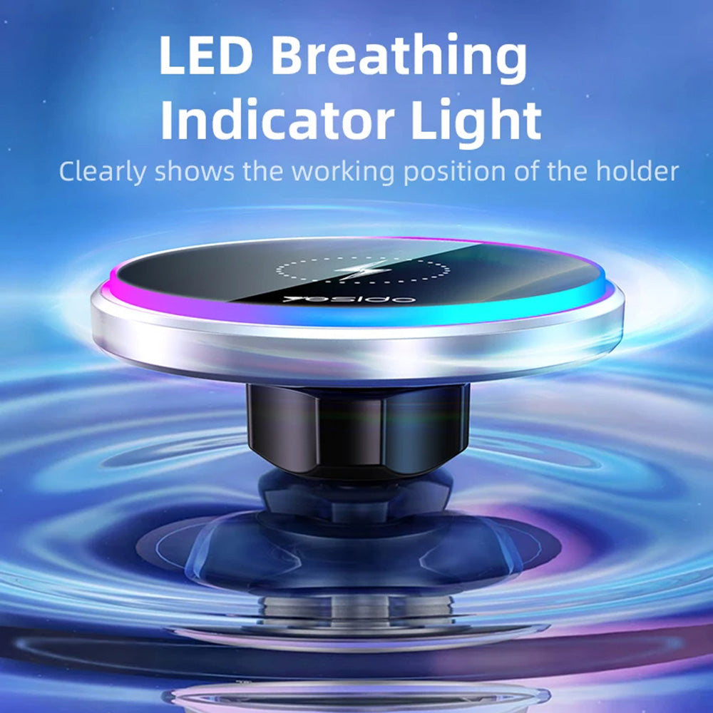 Yesido C292 vezeték nélküli autós töltő, 15W, 1.67A, Fekete