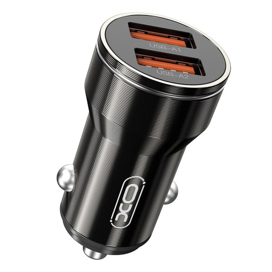 XO Design CC48 autós töltő, 12W, 2.4A, Fekete