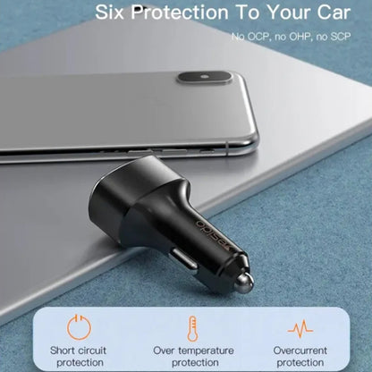 Yesido Y46 autós töltő, 42W, 3A, 3 x USB-A, Fekete