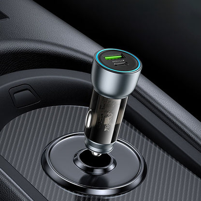 Autós töltő Yesido Y49, 30W, 3A, 1 x USB-A - 1 x USB-C, Szürke