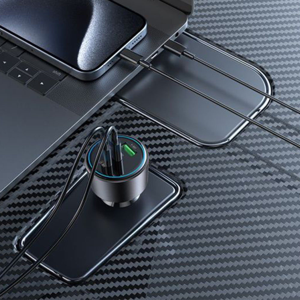 Yesido Y59 autós töltő, 200W, 5A, 1 x USB-A - 2 x USB-C, Fekete