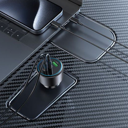 Yesido Y59 autós töltő, 200W, 5A, 1 x USB-A - 2 x USB-C, Fekete