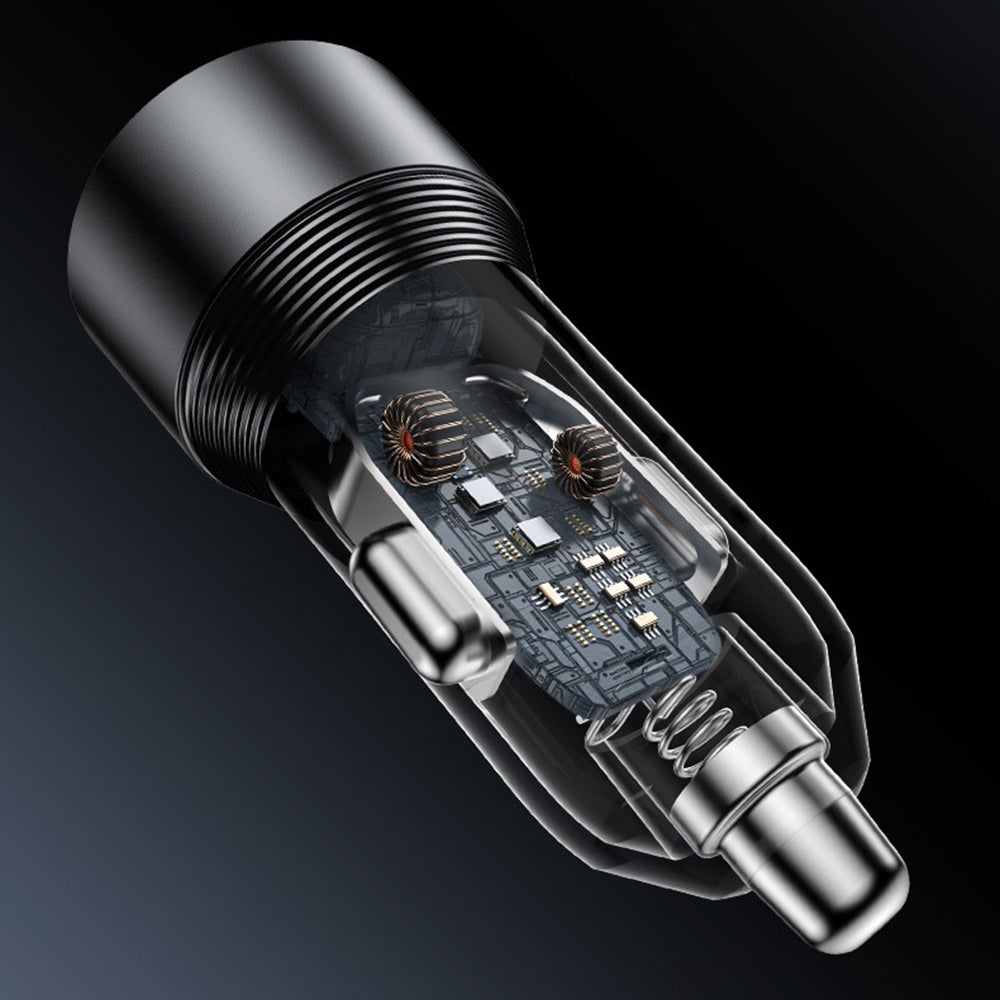 Yesido Y64 autós töltő, 50W, 3A, 1 x USB-A - 1 x USB-C, Fekete