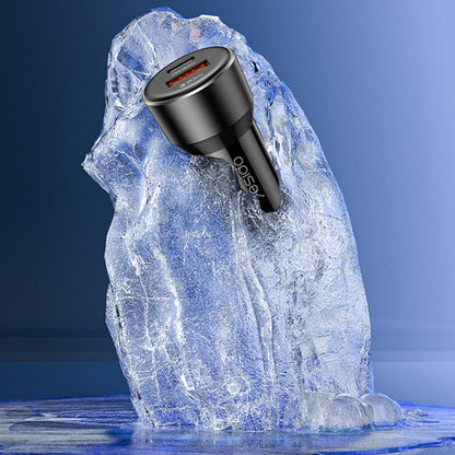 Yesido Y64 autós töltő, 50W, 3A, 1 x USB-A - 1 x USB-C, Fekete