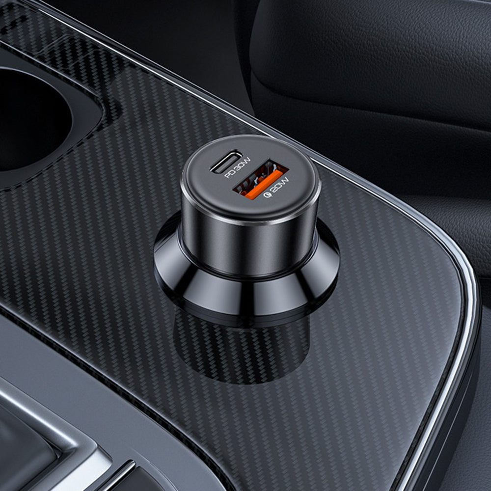 Yesido Y64 autós töltő, 50W, 3A, 1 x USB-A - 1 x USB-C, Fekete