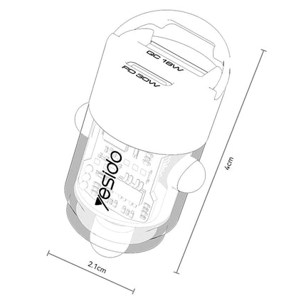Yesido Y68 autós töltő, 30W, 3A, 1 x USB-A - 1 x USB-C, Fekete
