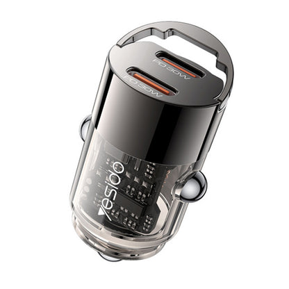 Yesido Y69 autós töltő, 30W, 3A, 2 x USB-C, Fekete