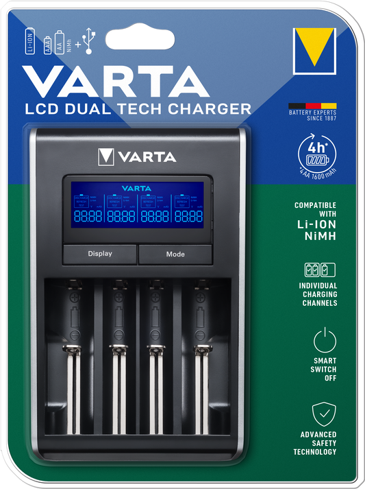 Varta Akkumulátortöltő, AA / AAA, Fekete