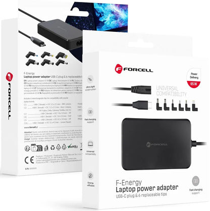 Forcell F-Energy E856 töltő, 65W, Fekete
