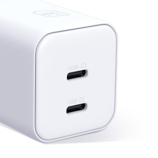 3MK Hyper hálózati töltő, 45W, 2 x USB-C, Fehér