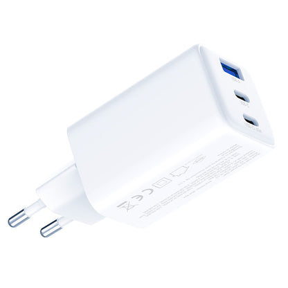Hálózati töltő 3MK Hyper, 65W, 3.25A, 1 x USB-A - 2 x USB-C, Fehér