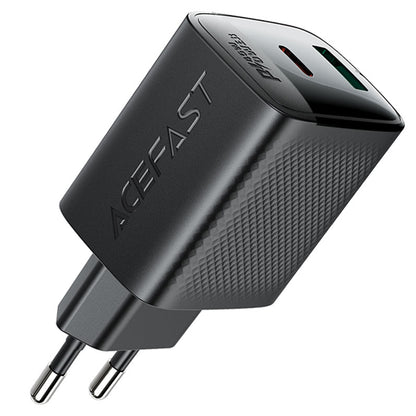 Acefast A106 hálózati töltő, 45W, 3A, 1 x USB-A - 1 x USB-C, Fekete