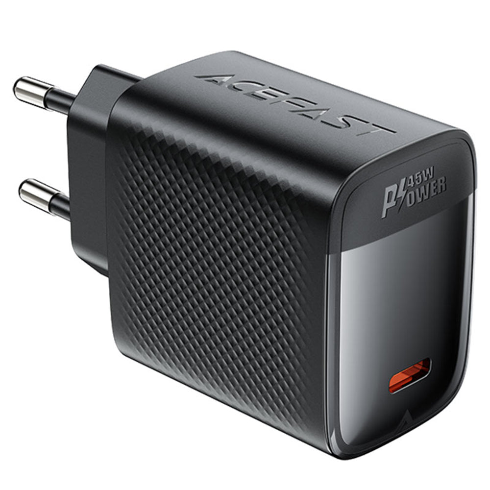 Acefast A112 hálózati töltő, 45W, 3A, 1 x USB-C, Fekete