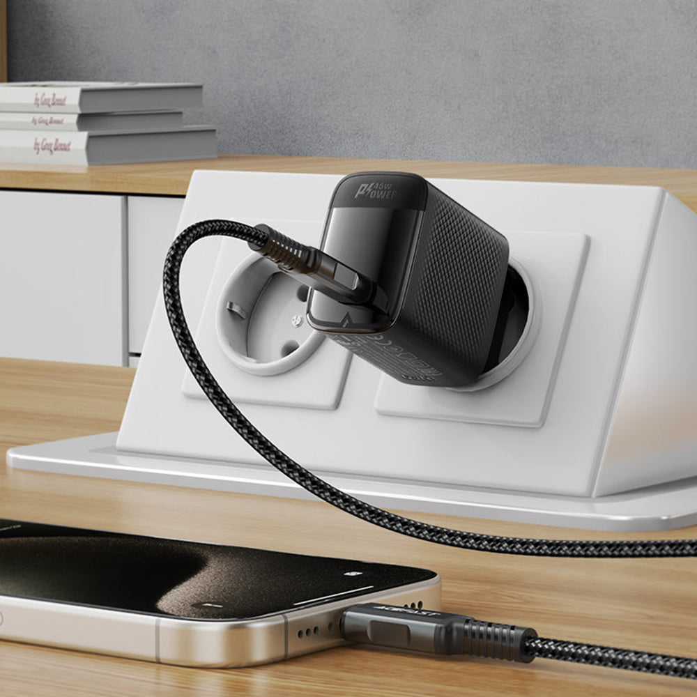 Acefast A112 hálózati töltő, 45W, 3A, 1 x USB-C, Fekete