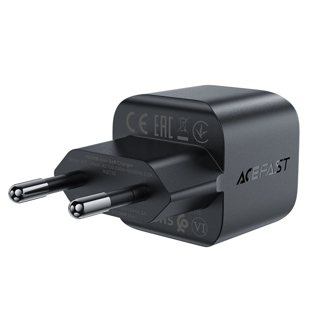 Acefast A77 Network Charger, 30W, 3A, 1 x USB-C, Black