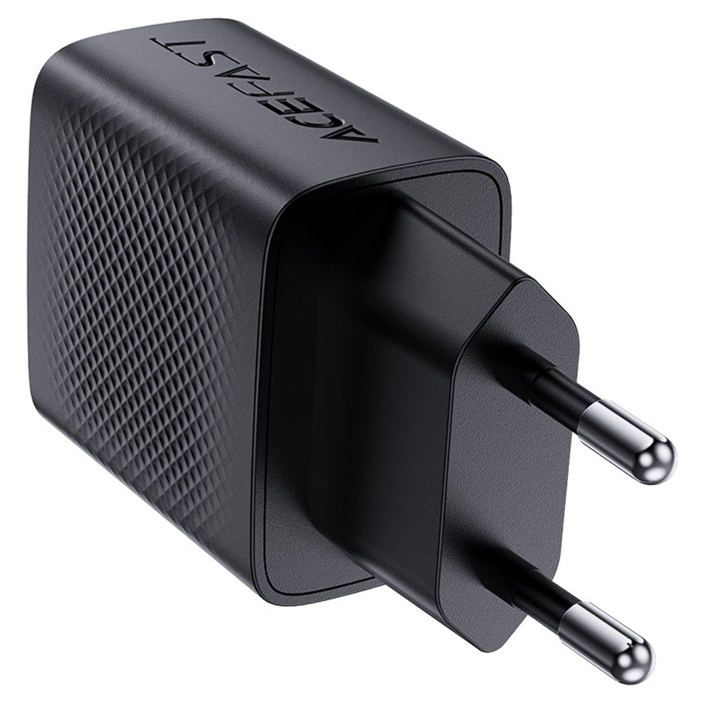 Acefast A78 hálózati töltő, 20W, 3A, 1 x USB-A - 1 x USB-C, Fekete