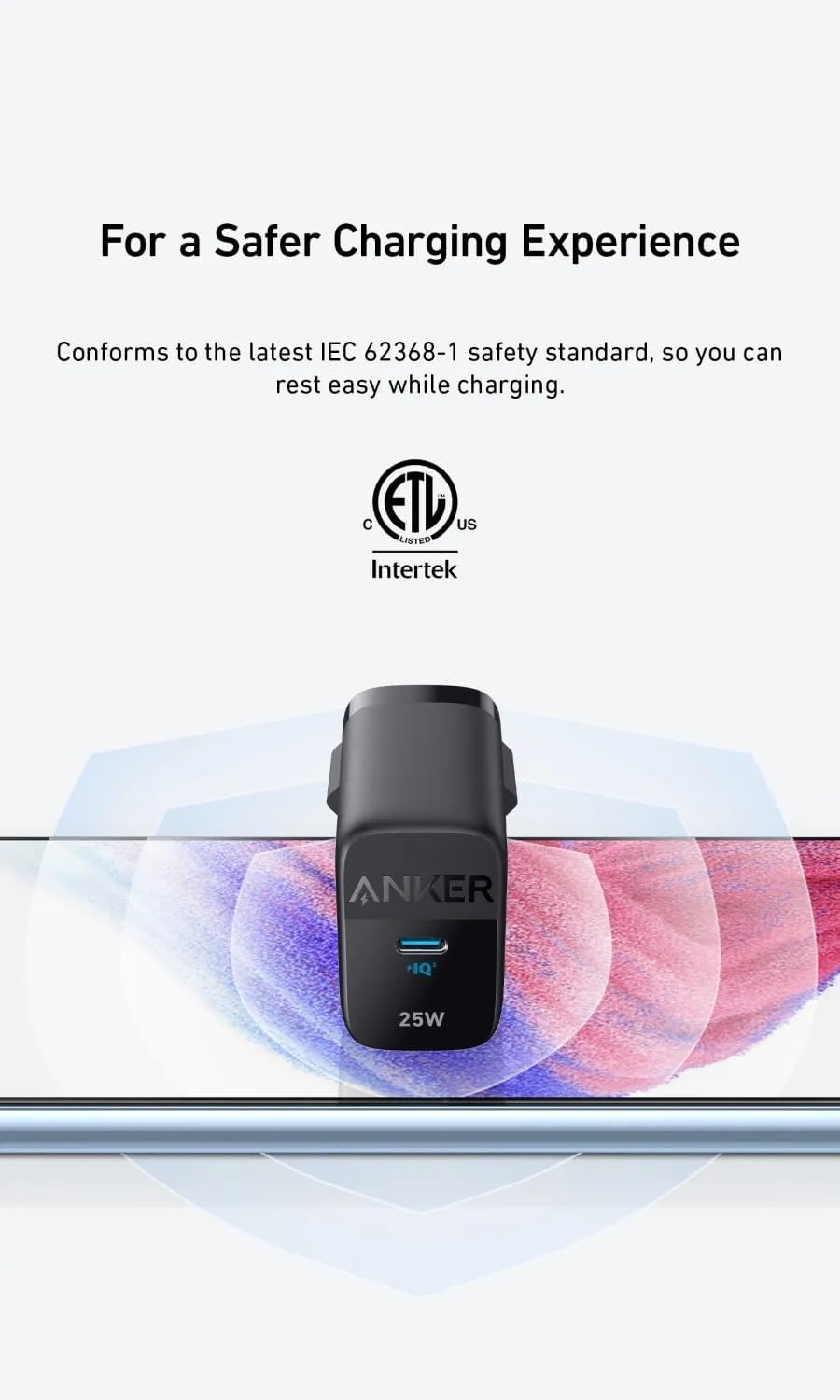 Anker 312 Ace Wall Charger, 25W, 1 x USB-C, Black A2642G11