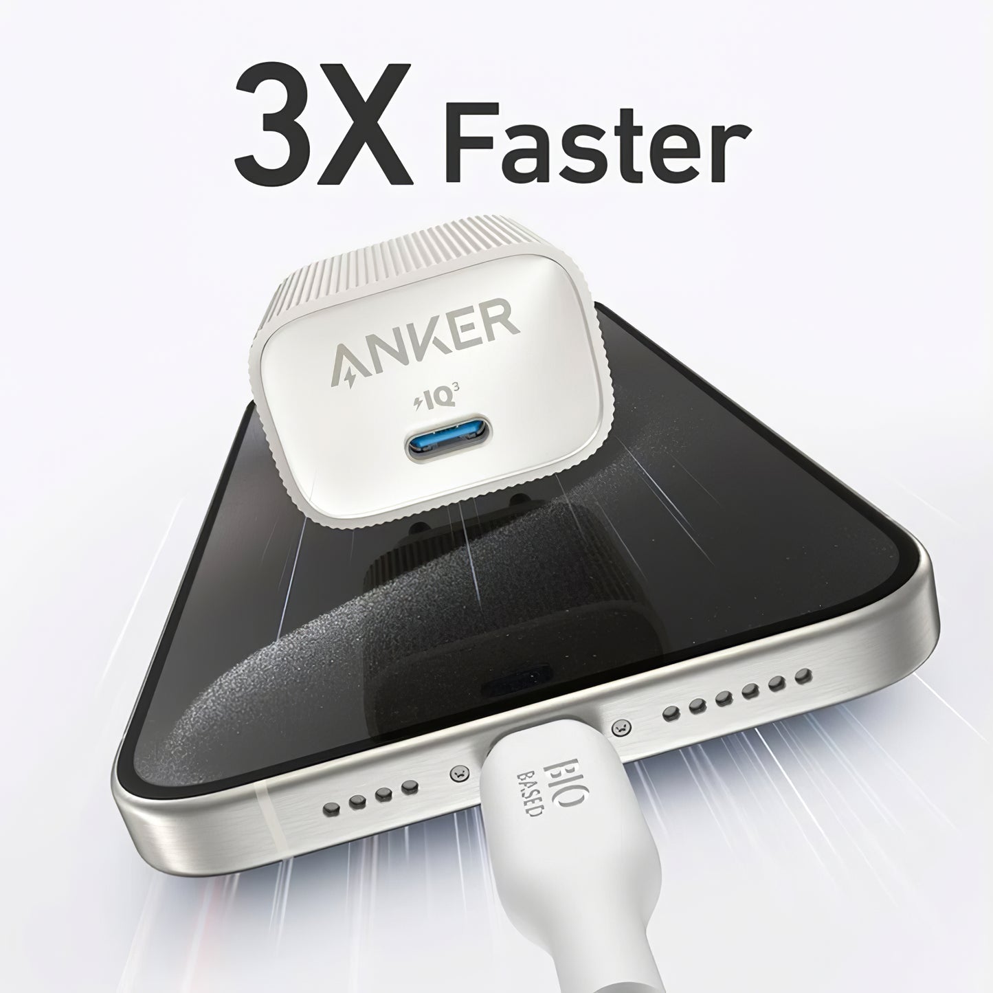 Hálózati töltő Anker 511 Nano 4, 30W, 3A, 1 x USB-C, fehér A2337G21 