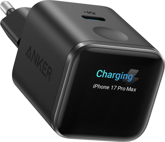 Anker Nano Display hálózati töltő, 45W, 3A, 1 x USB-C, Fekete A121DG11