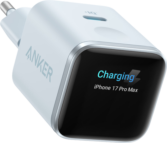 Anker Nano Display hálózati töltő, 45W, 3A, 1 x USB-C, Kék A121DG31