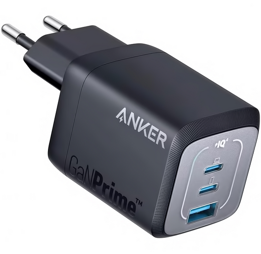 Anker Prime hálózati töltő, 67W, 5A, 1 x USB-A - 2 x USB-C, Fekete, Újracsomagolt A2669313