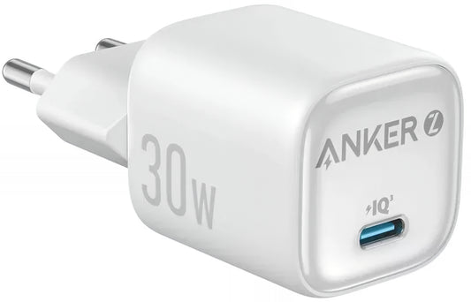 Anker Zolo Hálózati Töltő, 30W, 3A, 1 x USB-C, Fehér A2698G21