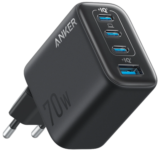 Anker Zolo Hálózati Töltő, 70W, 3.5A, 1 x USB-A - 3 x USB-C, Fekete A121CG11