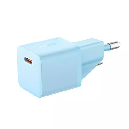 Baseus GaN Mini 1C Hálózati Töltő, 20W, 3A, 1 x USB-C, Kék CCGN050103