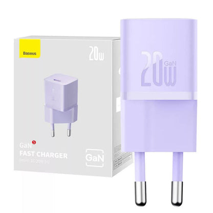 Baseus Network Charger, 20W, 3A, 1 x USB-C, Purple CCGN050105