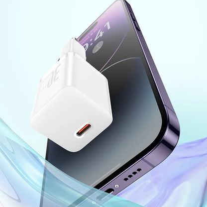 Baseus GaN Mini 1C hálózati töltő, 30W, 3A, 1 x USB-C, Kék CCGN070603