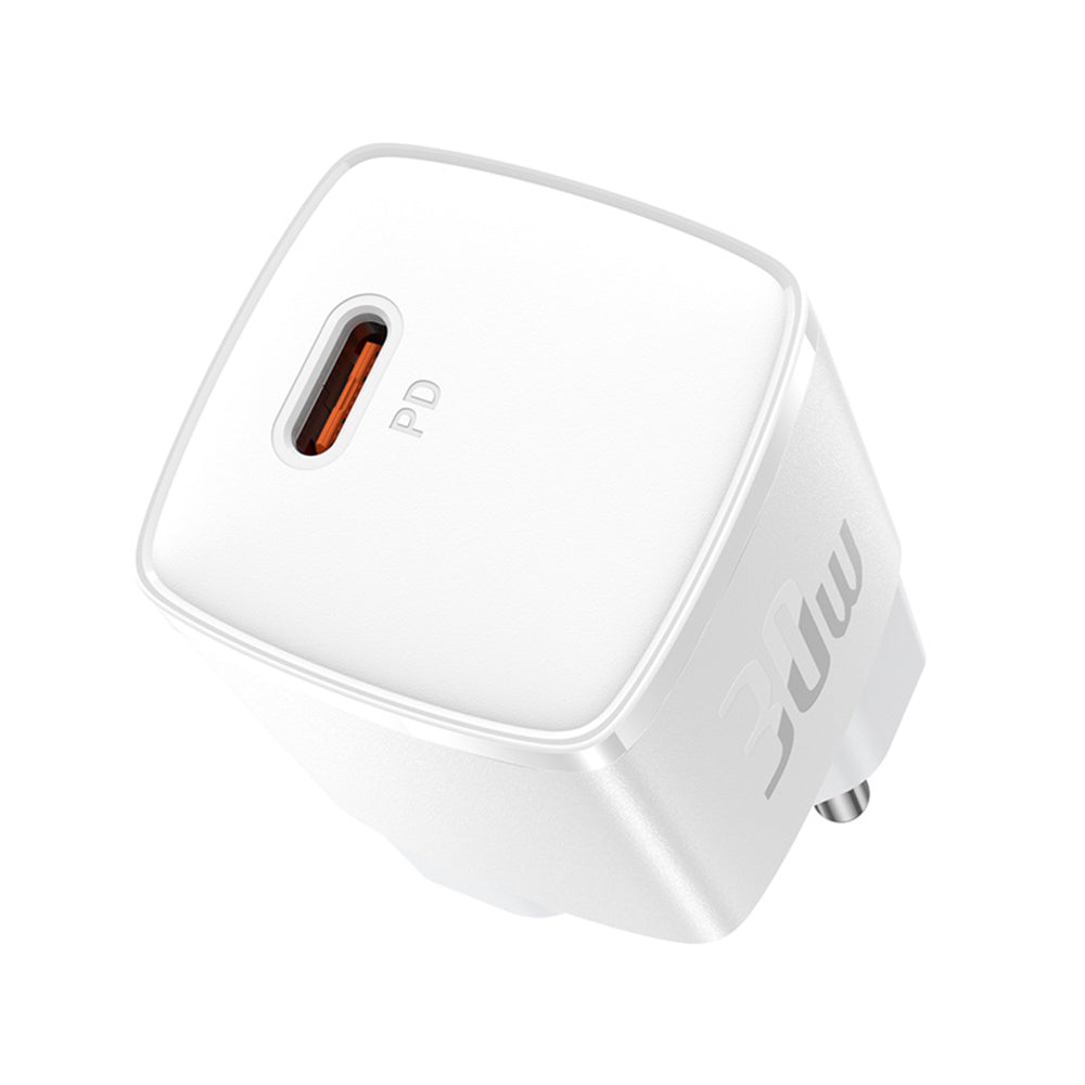 Baseus Cube Pro hálózati töltő, 30W, 3A, 1 x USB-C, Fehér CCXF000302
