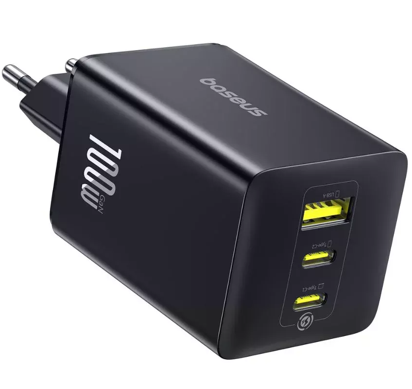 Baseus EnerFill FE11 hálózati töltő, 100W, 5A, 1 x USB-A - 2 x USB-C, szürke P10182102123