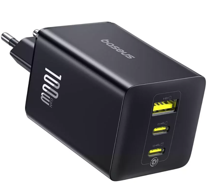 Baseus EnerFill FE11 hálózati töltő, 100W, 5A, 1 x USB-A - 2 x USB-C, szürke P10182102123