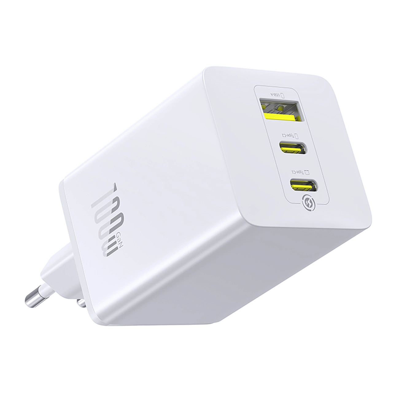 Baseus EnerFill FE11 hálózati töltő, 100W, 5A, 1 x USB-A - 2 x USB-C, Fehér P10182102213-00
