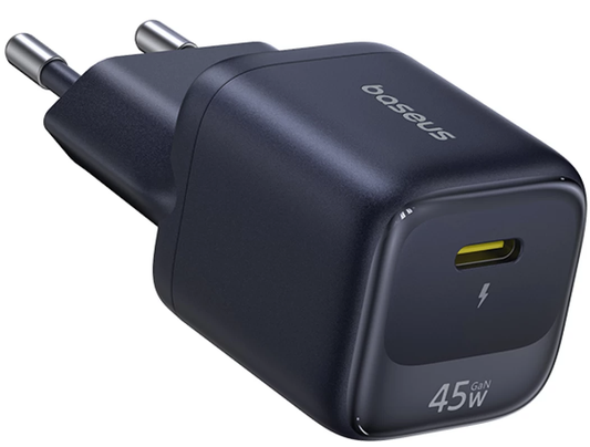 Baseus EnerFill FN22 hálózati töltő, 45W, 3A, 1 x USB-C, Fekete E0123300