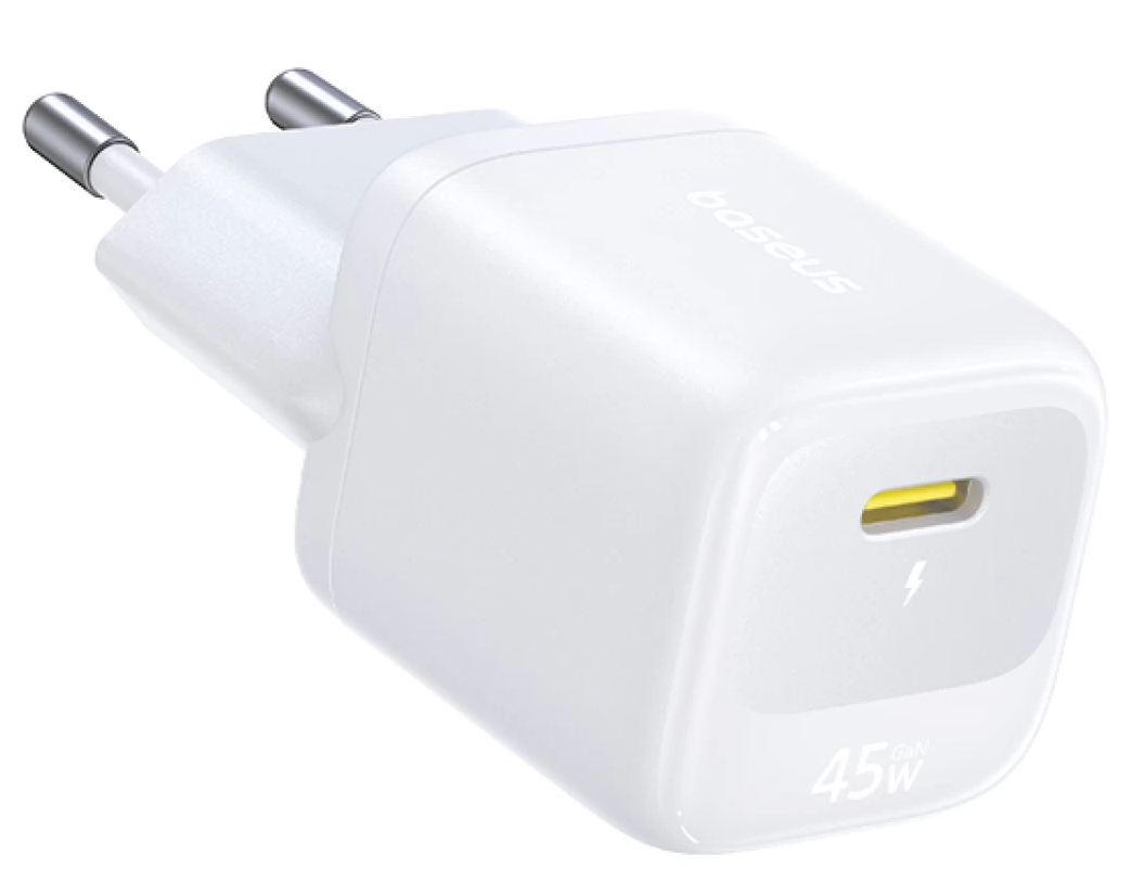 Baseus EnerFill FN22 hálózati töltő, 45 W, 3 A, 1 × USB-C, fehér E0123301