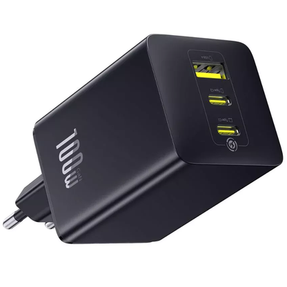 Baseus EnerFill FE11 hálózati töltő, 100W, 5A, 1 x USB-A - 2 x USB-C, szürke P10182102123