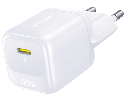 Baseus EnerFill FN22 hálózati töltő, 45 W, 3 A, 1 × USB-C, fehér E0123301