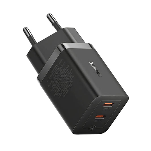 Baseus GaN5 Pro hálózati töltő, 40W, 3A, 2 x USB-C, fekete CCGP180101