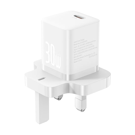 Baseus GaN5 UK hálózati töltő, 30W, 3A, 1 x USB-C, fehér P10110906213-00
