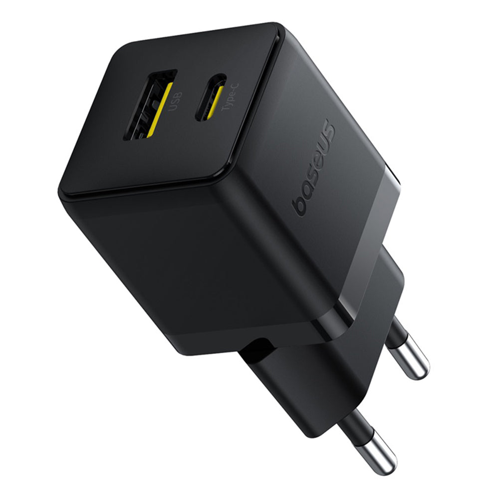 Baseus Palm hálózati töltő, 30W, 3A, 1 x USB-A - 1 x USB-C, Fekete P1011160A113-00