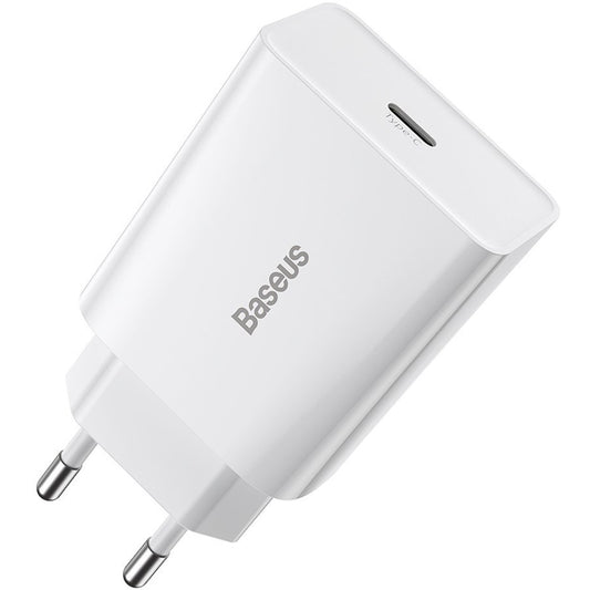 Baseus Speed Mini hálózati töltő, 20W, 3A, 1 x USB-C, fehér CCFS-SN02
